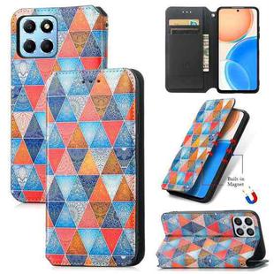 For Honor X8 5G CaseNeo Colorful Magnetic Leather Phone Case(Rhombus Mandala)