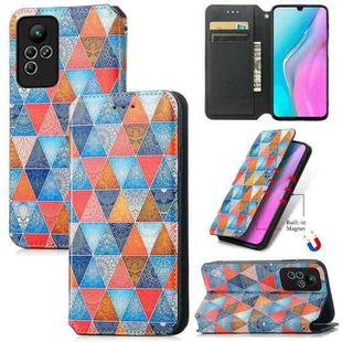 For Infinix Note 11 CaseNeo Colorful Magnetic Leather Phone Case(Rhombus Mandala)