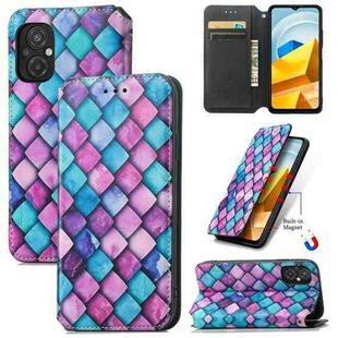 For Xiaomi Poco M5 CaseNeo Colorful Magnetic Leather Phone Case(Purple Scales)