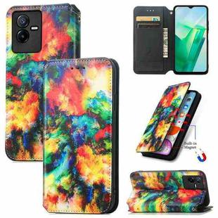 For vivo T2X CaseNeo Colorful Magnetic Leather Phone Case(Colorful Cloud)