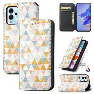 For ZTE Blade V40 Pro CaseNeo Colorful Magnetic Leather Phone Case(Rhombus)