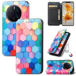 For Huawei Mate 50 Pro CaseNeo Colorful Magnetic Leather Phone Case(Colorful Cube)
