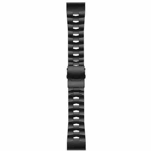For Garmin Fenix 5 Plus 22mm Titanium Alloy Quick Release Watch Band(Black)