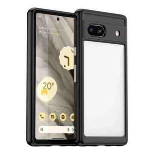 For Google Pixel 7a Colorful Series Acrylic + TPU Phone Case(Black)