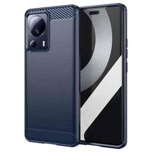 For Xiaomi Civi 2 Brushed Texture Carbon Fiber TPU Phone Case(Blue)