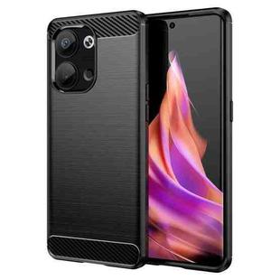 For OPPO Reno9 Pro 5G Brushed Texture Carbon Fiber TPU Phone Case(Black)