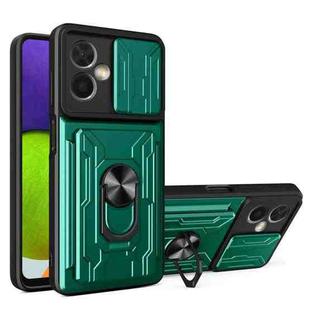 For Xiaomi Redmi Note 12 Pro 5G China Sliding Camshield Card Phone Case(Dark Green)