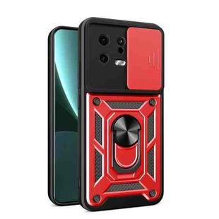 For Xiaomi 13 Sliding Camera Cover Design Phone Case(Red)