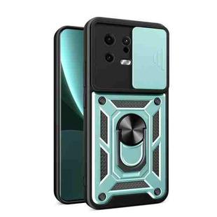 For Xiaomi 13 Sliding Camera Cover Design Phone Case(Dark Green)