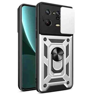 For Xiaomi 13 Pro Sliding Camera Cover Design Phone Case(Silver)