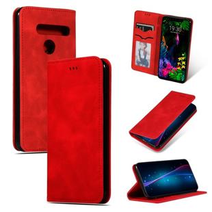 Retro Skin Feel Business Magnetic Horizontal Flip Leather Case for LG G8 / LG G8 ThinQ (Red)