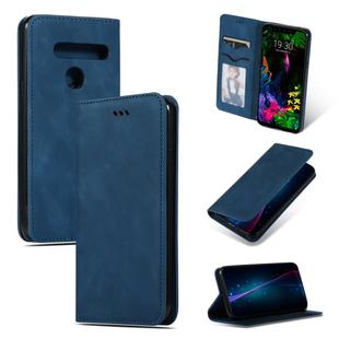 Retro Skin Feel Business Magnetic Horizontal Flip Leather Case for LG G8 / LG G8 ThinQ (Navy Blue)