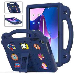 For Lenovo Tab M10 3rd Gen TB328FU / TB328XU 2022 10.1 Handle Kickstand Children EVA Shockproof Tablet Case(Navy Blue)