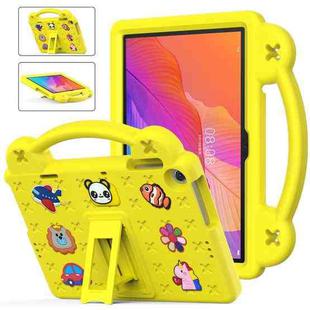 For Huawei MatePad T10S 10.1 / T10 9.7 Handle Kickstand Children EVA Shockproof Tablet Case(Yellow)