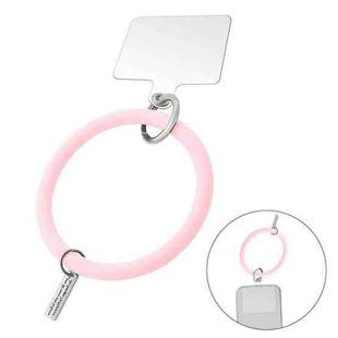 JUNSUNMAY Silicone Bracelet Mobile Phone Lanyard Loop Anti-lost Wrist Rope Universal for Phone Case(Pink)