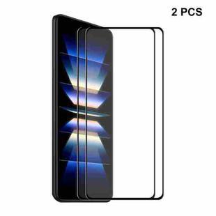 For Xiaomi Poco F5 Pro / Redmi K60 / K60 Pro 2pcs ENKAY Hat-Prince 6D Full Glue Tempered Glass Full Film