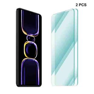 For Xiaomi Redmi K60E 2pcs ENKAY Hat-Prince 0.26mm 9H 2.5D Tempered Glass Film