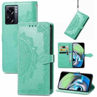 For Realme V23 Mandala Flower Embossed Leather Phone Case(Green)