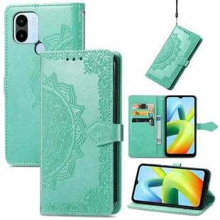 For Xiaomi Redmi A1+ Mandala Flower Embossed Leather Phone Case(Green)