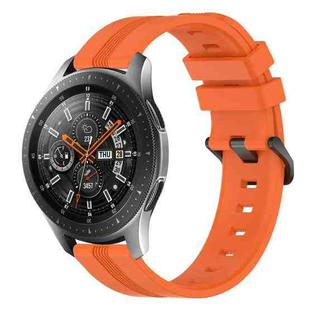 For Samsung Galaxy Watch 46mm 22mm Concave Striped Slicone Watch Band(Orange)