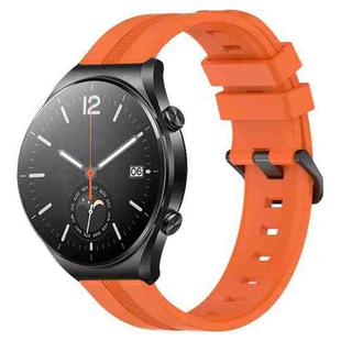 For Xiaomi MI Watch S1 22mm Concave Striped Slicone Watch Band(Orange)