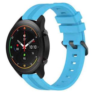 For Xiaomi MI Watch S1 Pro 22mm Concave Striped Slicone Watch Band(Sky Blue)