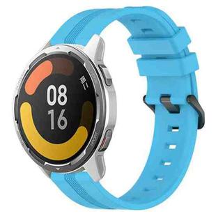 For Xiaomi MI Watch Color 2 22mm Concave Striped Slicone Watch Band(Sky Blue)