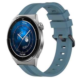 For Huawei Watch GT3 Pro 46mm 22mm Concave Striped Slicone Watch Band(Rock Cyan)