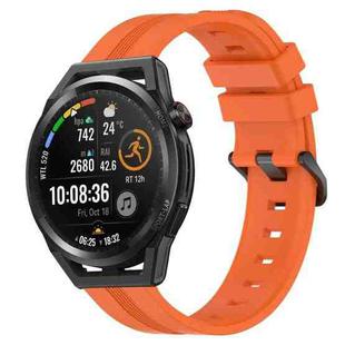 For Huawei Watch GT Runner 22mm Concave Striped Slicone Watch Band(Orange)