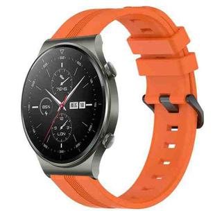 For Huawei GT2 Pro 22mm Concave Striped Slicone Watch Band(Orange)