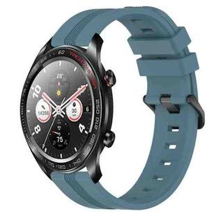 For Honor Watch Dream 22mm Concave Striped Slicone Watch Band(Rock Cyan)