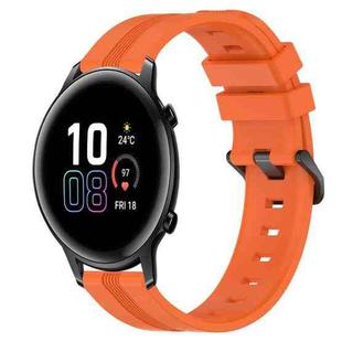 For Honor MagicWatch2 42mm 20mm Concave Striped Slicone Watch Band(Orange)