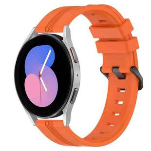 For Samsung Galaxy Watch5 40mm 20mm Concave Striped Slicone Watch Band(Orange)