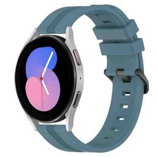 For Samsung Galaxy Watch5 40mm 20mm Concave Striped Slicone Watch Band(Rock Cyan)