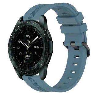 For Samsung Galaxy Watch 42mm 20mm Concave Striped Slicone Watch Band(Rock Cyan)