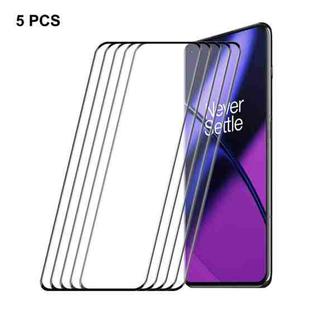 For OnePlus 11 5pcs ENKAY Hat-Prince 3D Hot Bending Explosion-proof Full Glue Tempered Glass Film