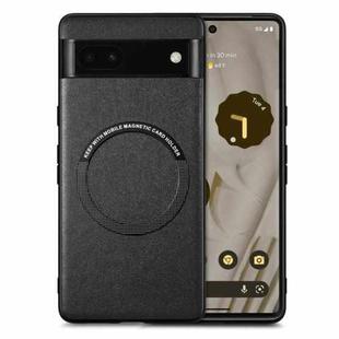 For Google Pixel 6A Solid Color Leather Phone Case(Black)
