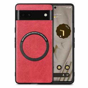 For Google Pixel 6A Solid Color Leather Phone Case(Red)