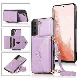 For Samsung Galaxy S23 5G Cross-body Wallet Card Bag Leather Phone Case(Purple)