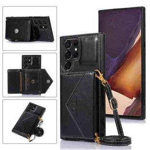 For Samsung Galaxy S23 Ultra 5G Cross-body Wallet Card Bag Leather Phone Case(Black)