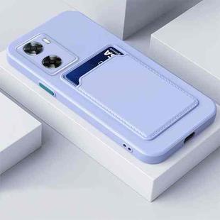 For vivo V25 5G / V25E 4G / X80 Lite Skin Feel Card TPU Contrast Color Button Phone Case(Purple)