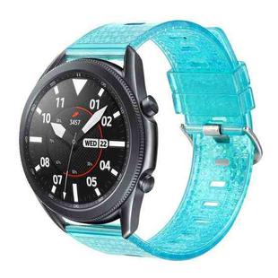 For Samsung Galaxy Watch3 45mm 22mm Transparent Shiny Diamond TPU Watch Band(Blue)