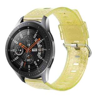 For Samsung Galaxy Watch 46mm 22mm Transparent Shiny Diamond TPU Watch Band(Yellow)