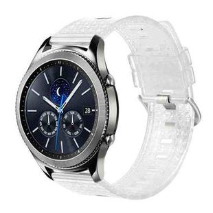 For Samsung Gear S3 Classic 22mm Transparent Shiny Diamond TPU Watch Band(White)