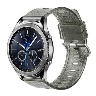 For Samsung Gear S3 Classic 22mm Transparent Shiny Diamond TPU Watch Band(Black)