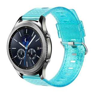 For Samsung Gear S3 Classic 22mm Transparent Shiny Diamond TPU Watch Band(Blue)