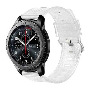 For Samsung Gear S3 Frontier 22mm Transparent Shiny Diamond TPU Watch Band(White)