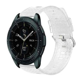 For Samsung Galaxy Watch 42mm 20mm Transparent Shiny Diamond TPU Watch Band(White)