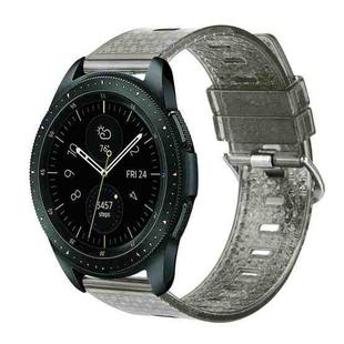 For Samsung Galaxy Watch 42mm 20mm Transparent Shiny Diamond TPU Watch Band(Black)
