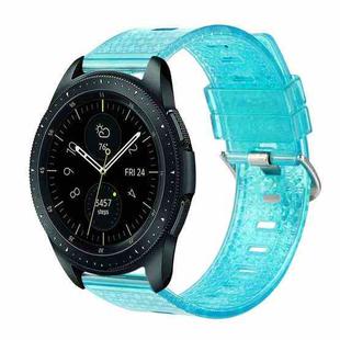 For Samsung Galaxy Watch 42mm 20mm Transparent Shiny Diamond TPU Watch Band(Blue)